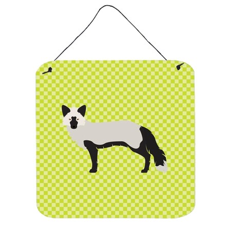 Carolines Treasures Silver Fox Green Wall or Door Hanging Prints, 6 x 6 in. BB7697DS66